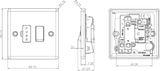13A Switched Fused Spur Unit - Side View