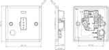 Alternative view of Polished Chrome 13A Switched Fused Spur Unit
