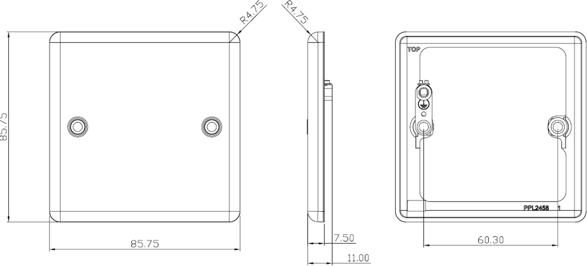 Polished Chrome Blanking Plate Image