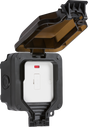 IP66 13A Fused Spur Unit with Neon - Outdoor Power Solution, Black