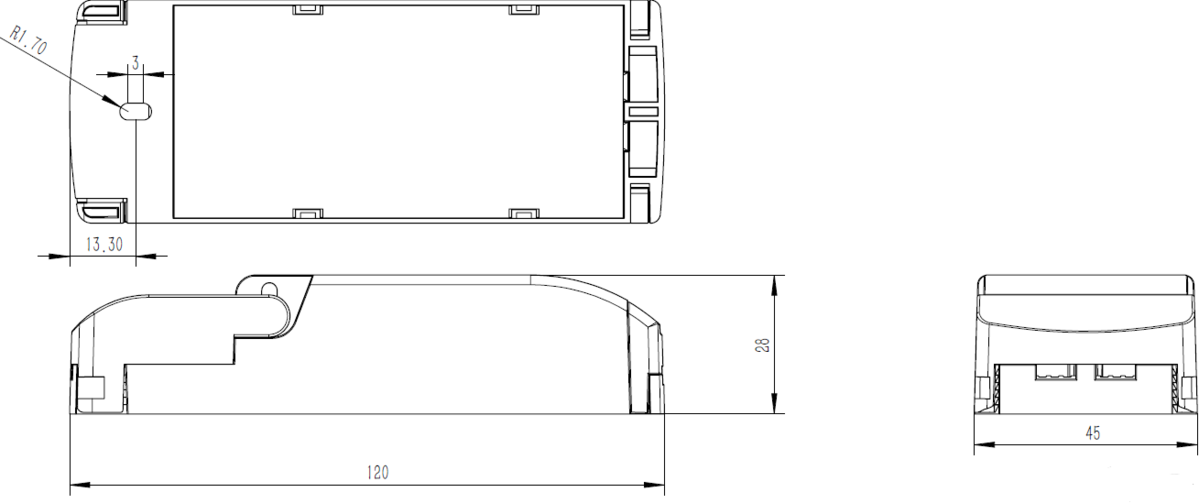 Additional view of IP20 700mA 25W LED Dimmable Driver