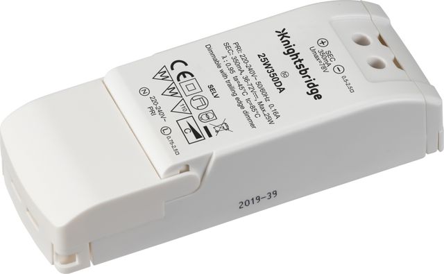 IP20 350mA 25W LED Dimmable Driver - Constant Current