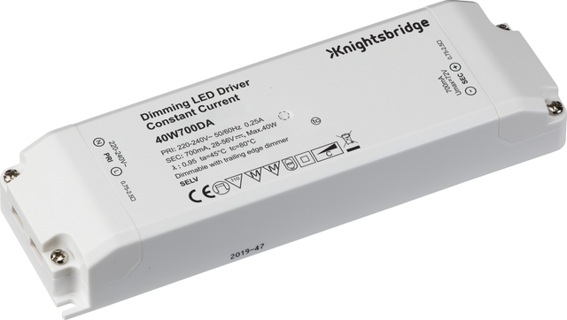 IP20 700mA 40W LED Dimmable Driver - Constant Current