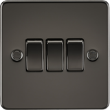 10AX 3G 2-way Switch in Gunmetal - Flat Plate Design