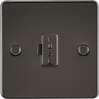 13A Fused Spur Unit - Gunmetal - Flat Plate Design