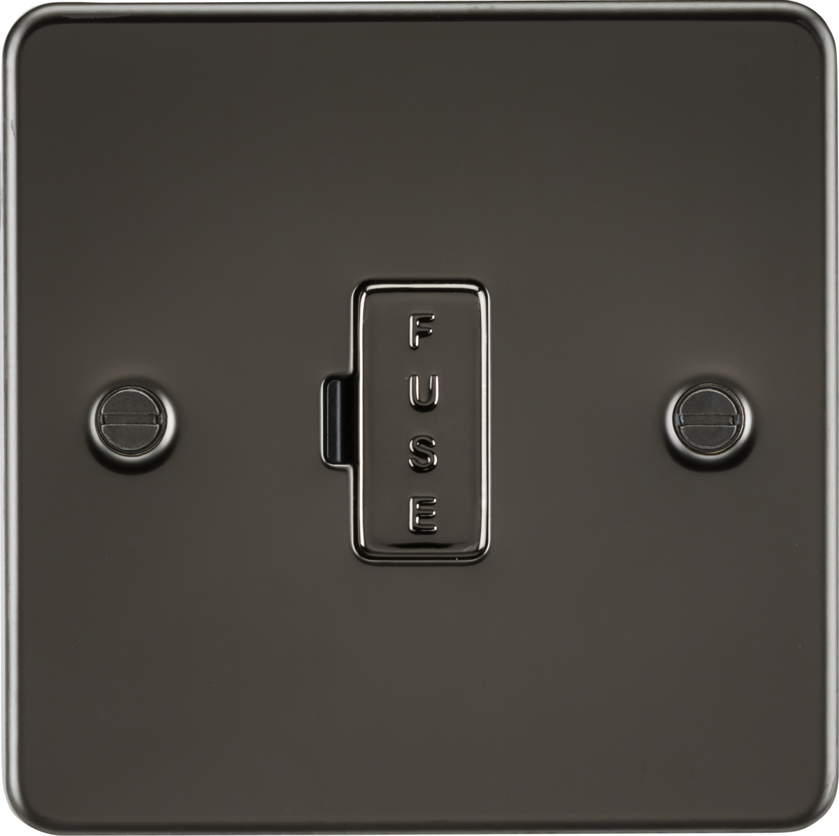 13A Fused Spur Unit - Gunmetal - Flat Plate Design