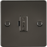 13A Fused Spur Unit - Gunmetal - Flat Plate Design
