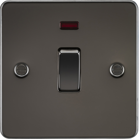 20A 1G DP Switch with Neon - Gunmetal