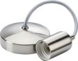 6" E27 Contemporary Pendant Set - Brushed Chrome