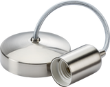 6" E27 Contemporary Pendant Set - Brushed Chrome