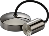 6" E27 Contemporary Pendant Set - Black Nickel