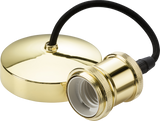 6" E27 Vintage Pendant Set - Polished Brass