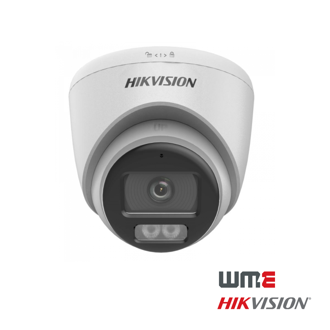 3K ColorVu Smart Hybrid Light Fixed Turret Camera, 2.8mm Lens, IP67, 40m IR, DS-2CE72KF0T-LFS