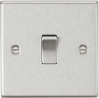 10AX 1G 2-Way Plate Switch - Brushed Chrome