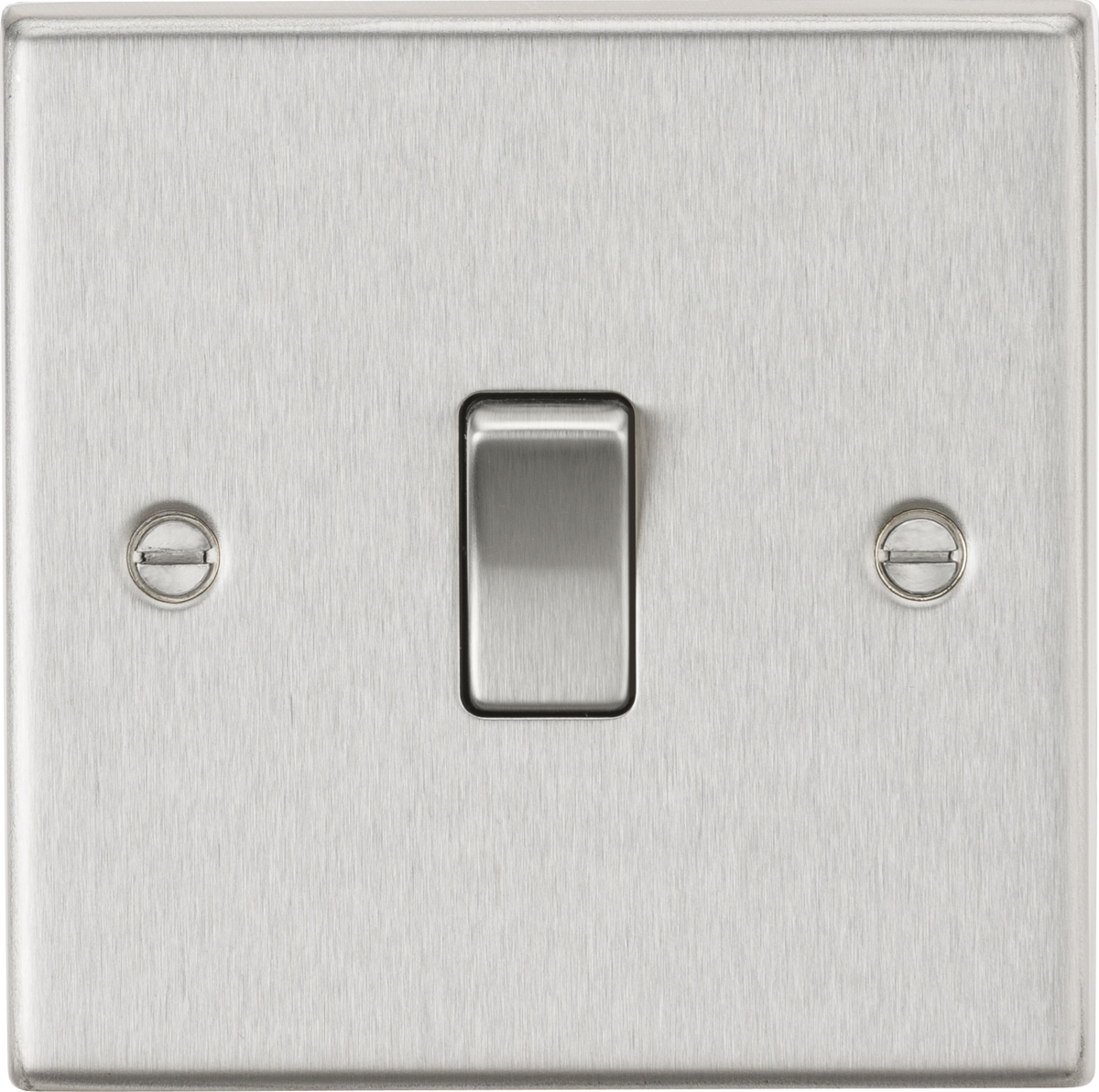 10AX 1G 2-Way Plate Switch - Brushed Chrome