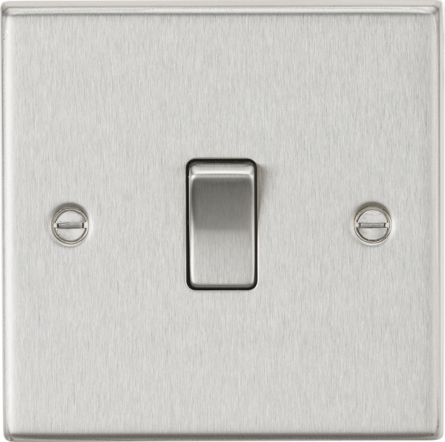 10AX 1G 2-Way Plate Switch - Brushed Chrome