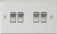 10AX 4G 2-way Plate Switch - Brushed Chrome