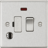 13A Switched Fused Spur Unit with Neon & Flex Outlet - Brushed Chrome