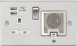 13A Socket Bluetooth Speaker - Brushed Chrome