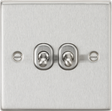 10AX 2G 2-way Toggle Switch - Brushed Chrome Finish