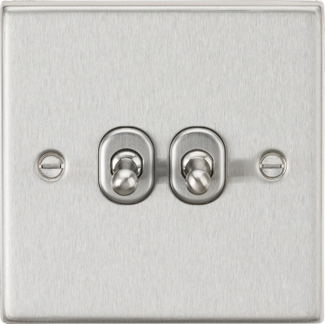 10AX 2G 2-way Toggle Switch - Brushed Chrome Finish