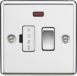 13A Switched Fused Spur Unit with Neon - Polished Chrome