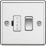 13A Switched Fused Spur Unit - Polished Chrome