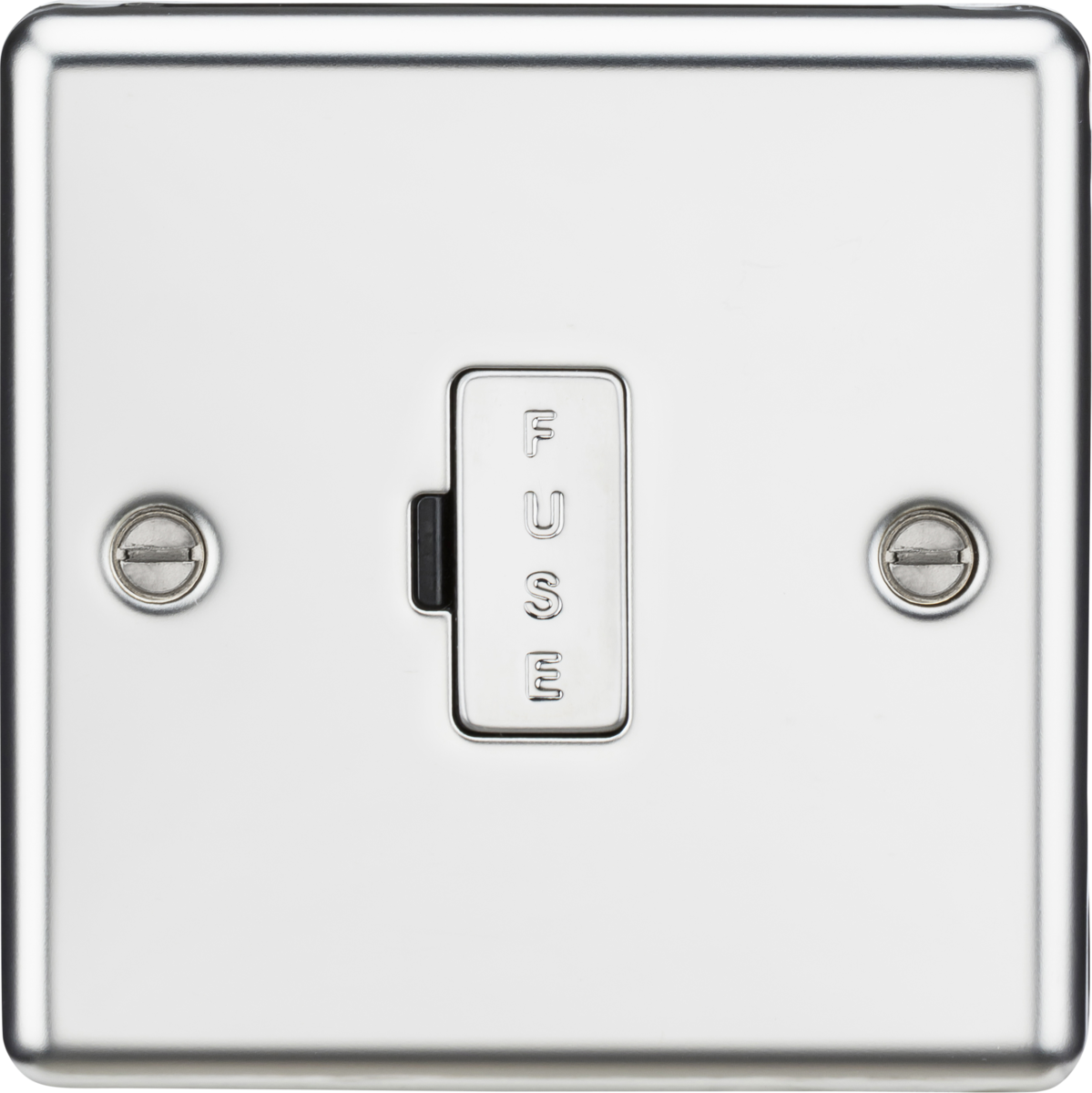 13A Fused Spur Unit - Polished Chrome - Rounded Edge