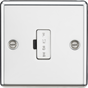 13A Fused Spur Unit - Polished Chrome - Rounded Edge