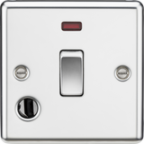 20A 1G DP Switch with Neon - Polished Chrome