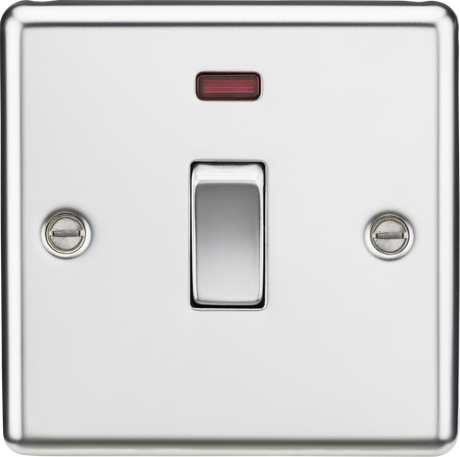 20A 1G DP Switch with Neon - Polished Chrome