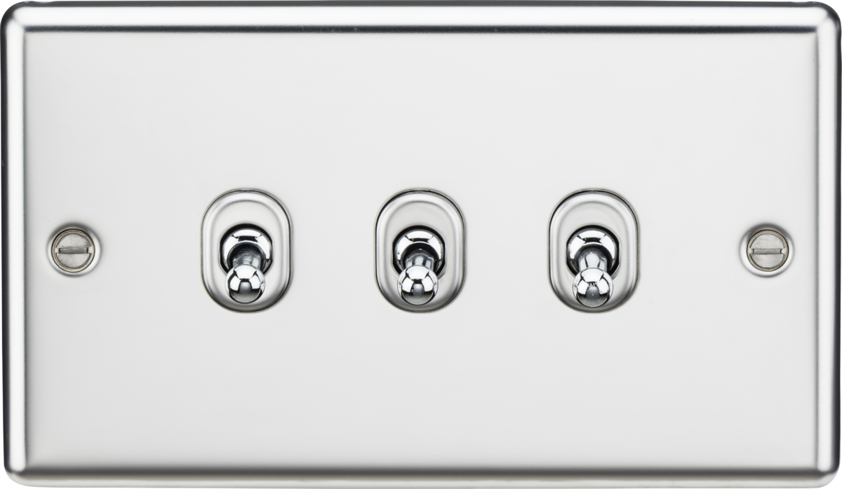 10AX 3G 2-Way Toggle Switch - Polished Chrome