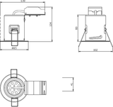 Alternative angle of 230V IP20 Fixed GU10 Fire-Rated Downlight in Brushed Chrome