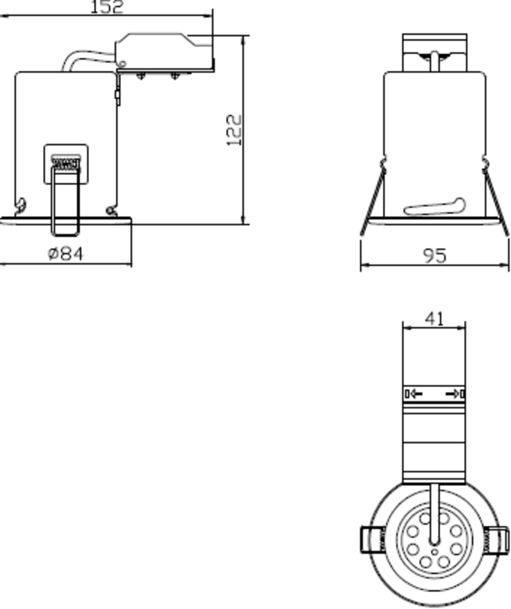 Secondary View of 230V IP65 Fixed GU10 Fire-Rated Downlight