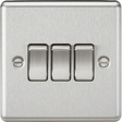 10AX 3G 2-way Switch - Brushed Chrome - Rounded Edge Design