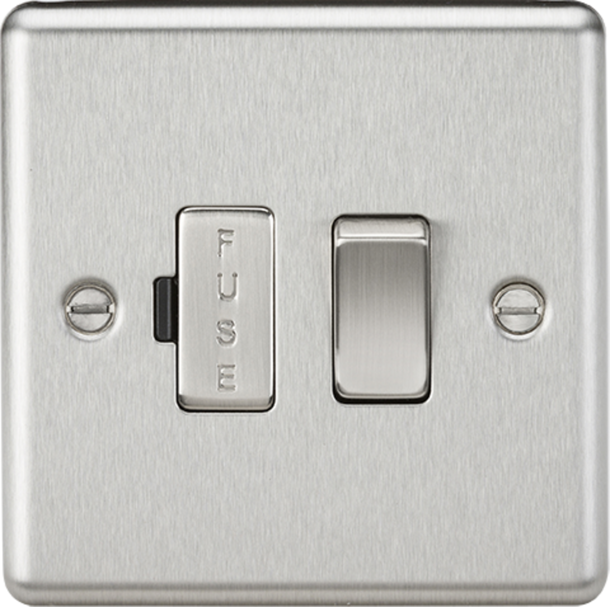 13A Switched Fused Spur Unit - Brushed Chrome