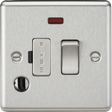 13A Switched Fused Spur Unit with Neon and Flex Outlet - Brushed Chrome