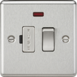 13A Switched Fused Spur Unit with Neon - Brushed Chrome