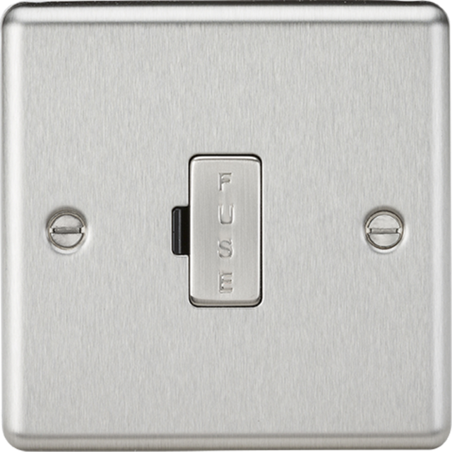 13A Fused Spur Unit - Brushed Chrome