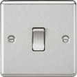 20A 1G DP Switch - Brushed Chrome with Rounded Edge
