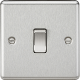 20A 1G DP Switch - Brushed Chrome with Rounded Edge