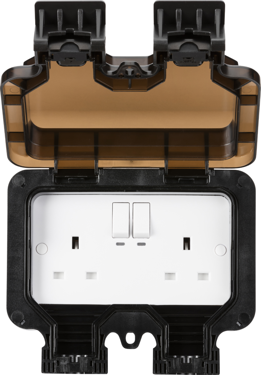 Smart IP66 13A 2G Outdoor Socket - Black Wi-Fi Control