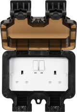 Smart IP66 13A 2G Outdoor Socket - Black Wi-Fi Control
