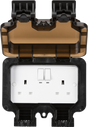 Smart IP66 13A 2G Outdoor Socket - Black Wi-Fi Control