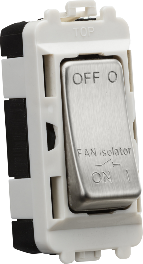 10A Fan Isolator Module - Brushed Chrome