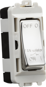 10A Fan Isolator Module - Polished Chrome