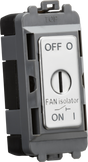 10A Fan Isolator Key Switch Module - Polished Chrome