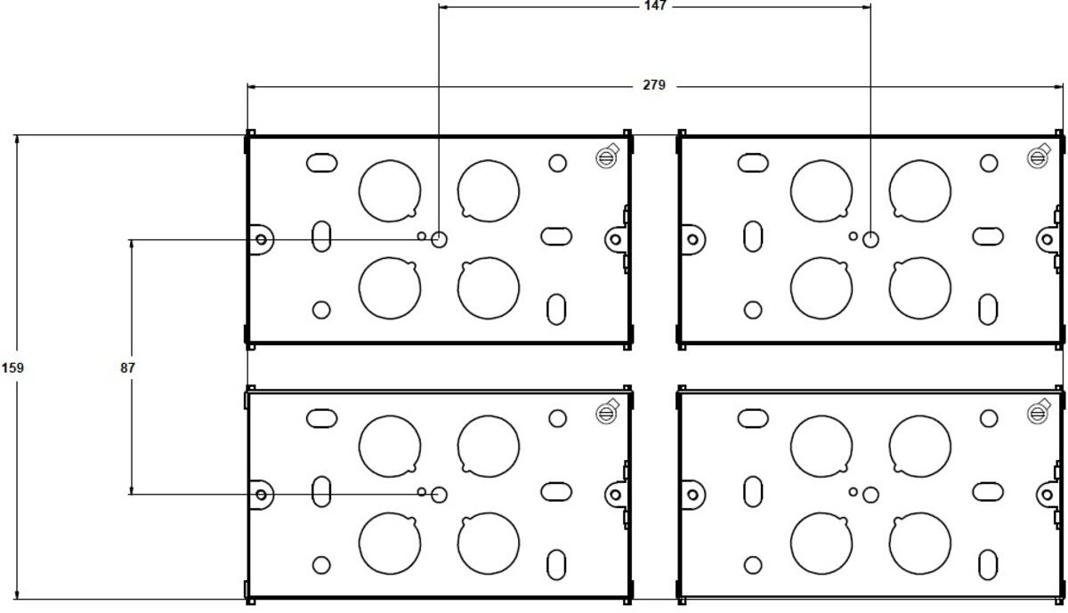 Detailed View of 47mm Galvanised Steel Box - GSK298MM
