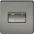 10A Fan Isolator Switch - Black Nickel Screwless Design