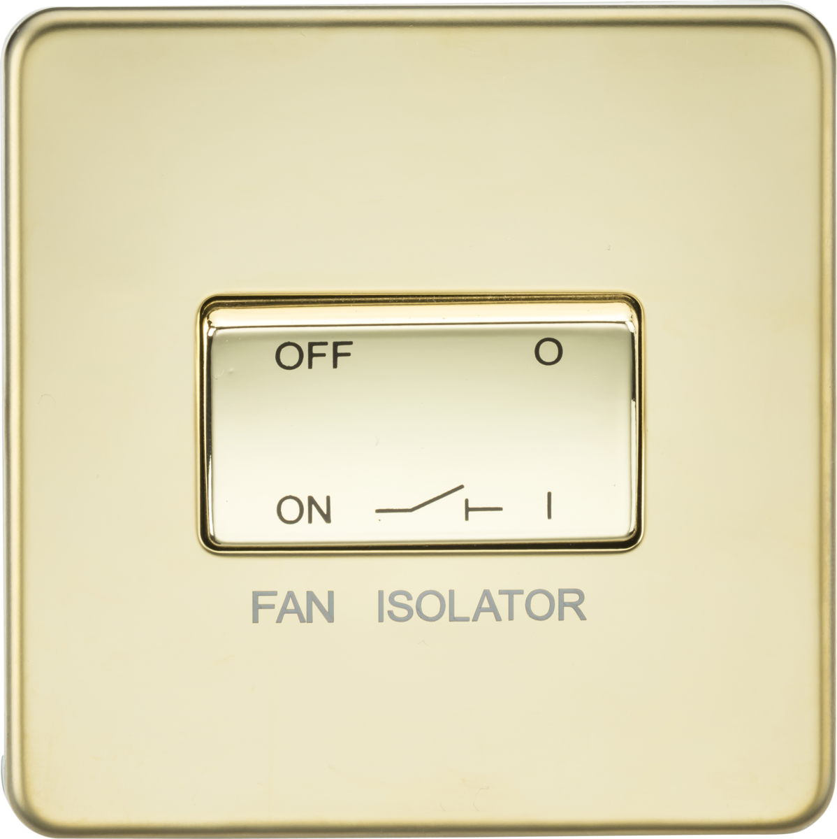 10A Fan Isolator Switch - Polished Brass